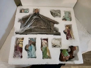 Bible Toys Nativity Set Figures Manger Stable Jesus 10 Piece Christmas Education - Picture 1 of 5