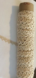 Vintage 3/4" Venice Lace Trim - Color: Tan - 22 Continuous Yards - Picture 1 of 2