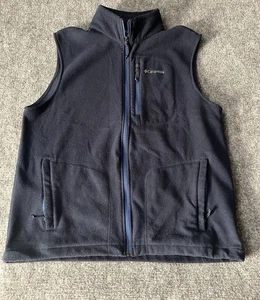 Columbia Weste Herren Navy Blau Fleece Full Zip Taschen Warm Outdoor Gear Gr. L - Bild 1 von 10