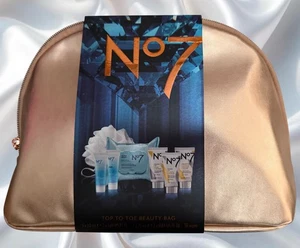 No7 BEAUTY BAG GIFT SET Beautiful Skin Body Wash Polish Hydra Luminous Gel Wipes - Picture 1 of 4