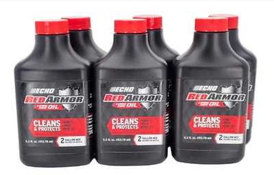 ECHO RED ARMOR 2 GALLON MIX TWO STROKE OIL 6 PACK 5.2OZ BOTTLES - Image 1 of 4
