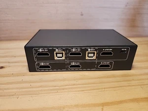 Conmutador KVM Steetek Puerto de pantalla Pantalla de monitor dual 2 puertos 4/- 2.0 Hub sin cables - Imagen 1 de 8