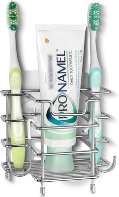 Linkidea Wall Mount Toothbrush Holder for Shower, Stainless Steel Toothpaste Sta - Image 1 of 4