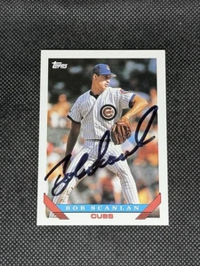 Bob Scanlan Chicago Cubs 1993 Topps Signed Auto Card #47 ~ COA - Picture 1 of 3