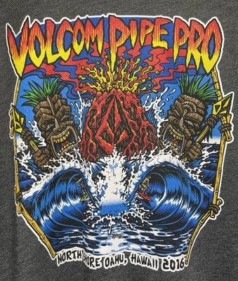 Volcom Pipe Pro North Shore Oahu Hawaii 2016 Shirt Medium NWOT Surf Tee - Image 1 of 4