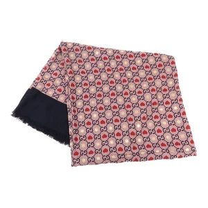 GUCCI GG Bufanda 140X140 Bufanda Seda Púrpura - Imagen 1 de 9