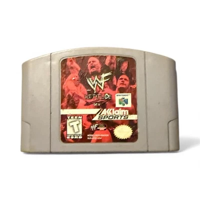 Cartucho WWF Attitude Nintendo 64 N64 1999 videojuego de lucha libre, probado Foto 1 de 3