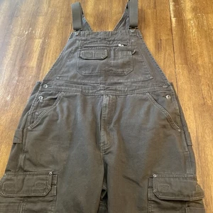 Duluth Trading 100 % Baumwolle Canvas Zimmermann Cargo Latzhose braun 42 x 28 - Bild 1 von 15