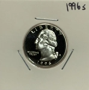 Cuarto Washington 1996 S 25C prueba - sin circular, gema BU, ¡muy bajo como nuevo! 🔥 - Imagen 1 de 2