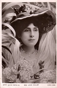 Edwardianische Schauspielerin Mrs. Lewis Waller 1906 britische alte Postkarte - Bild 1 von 2