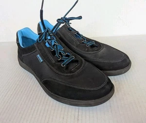 SAS Scarpe Sneakers Sportive Stringate Donna 10,5 M Nero Blu Pelle Tessuto - Foto 1 di 11