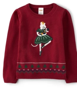 NWT GYMBOREE RED NUTCRACKER Mouse Pull-over SWEATER Girl Size 8 msrp $40 - Picture 1 of 4