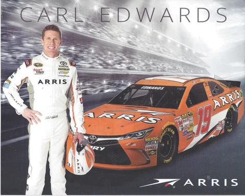 2016 CARL EDWARDS "ARRIS TOYOTA" #19 NASCAR SPRINT CUP POSTCARD Cover