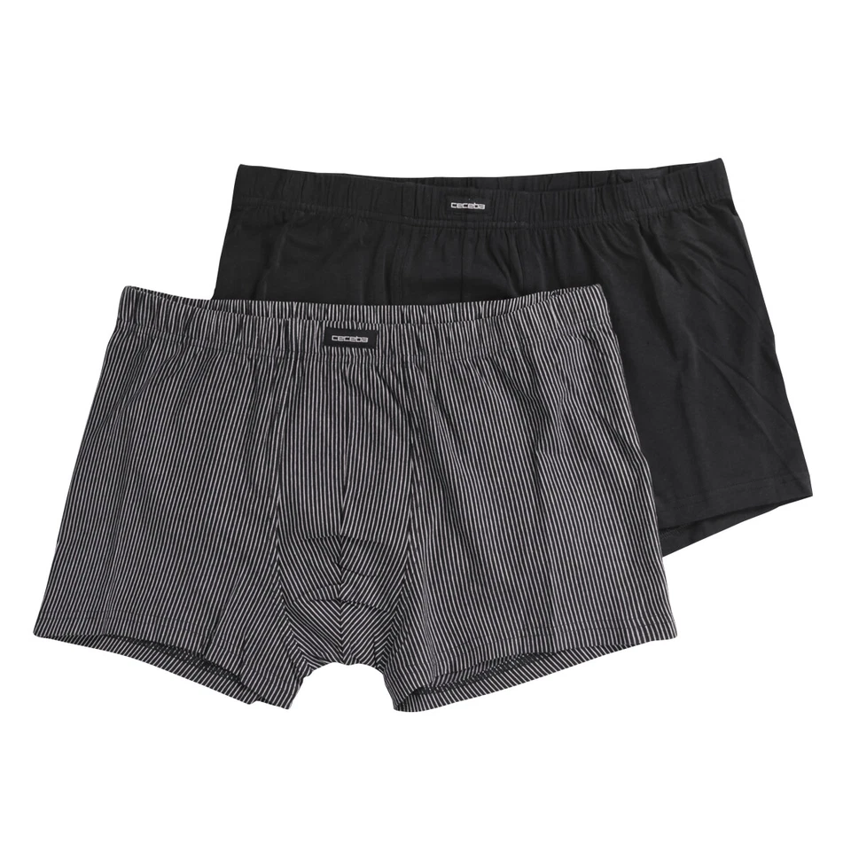 XXL Ceceba Doppelpack Pants schwarz uni/gestreift 2XL-8XL, OEKO-TEX®100, weich - Bild 1 von 1