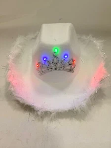 Cowboy & Cowgirl Western Carnival Dress Up Light Up Party Hats All Colours - Picture 1 of 10