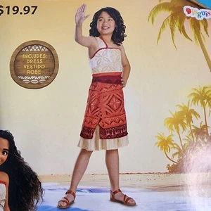 NEW Disney Moana 2 Classic Adventure Girl Halloween Costume Size: S (6/6X) - Picture 1 of 5