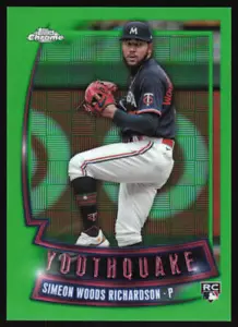 2023 Topps Chrome Simeon Woods-Richardson Youthquake Green Refractor #'d /99 RC - Picture 1 of 2