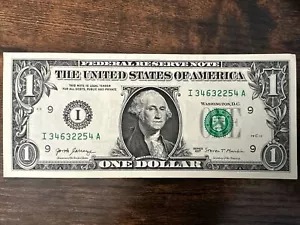 ONE UNCIRCULATED 2017 Consecutive UNC-GEM $1 NOTE - FRB MINNEAPOLIS, MN - "I" - Picture 1 of 17