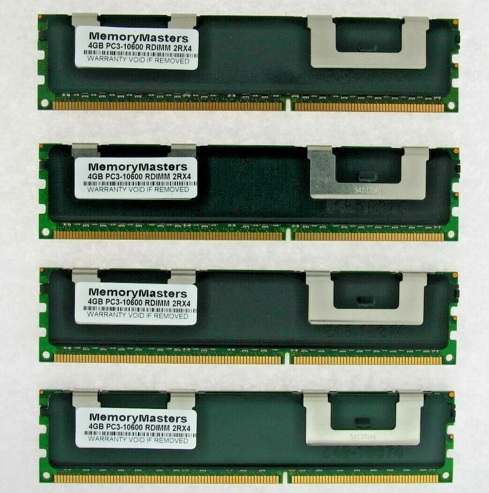 16GB (4X4GB) DDR3 MEMORY FOR DELL POWEREDGE T410 T610 T710 R610 R710 R715 R815 - Image 1 of 1