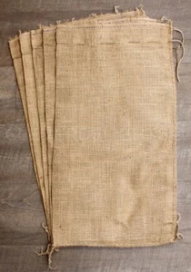 Bolsas de arpillera de 14" x 26" con cordón único - Sacos de arpillera de yute - 14x26 - Imagen 1 de 1