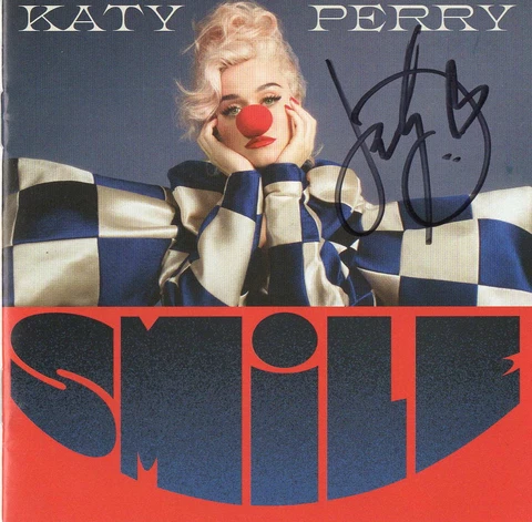 KATY PERRY SIGNED AUTOGRAPH SMILE ROCK CD BOOKLET BECKETT BAS 3 Cover