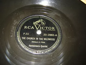 78 RPM Harmoneers Quartet - Church in Wildwood /Have Thine Own Way Lord RCA 2882 - Picture 1 of 2