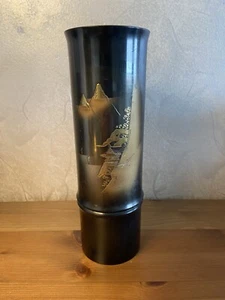 Fine Antique Japanese Gold Layered Bronze Vase - Picture 1 of 9