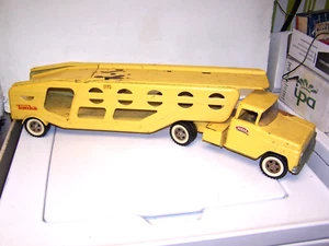 Porta auto vintage Tonka n. 840 Giallo HTF No Auto Acciaio Pressato 1963 1964 anni '60 - Foto 1 di 17