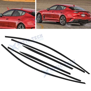 6x Chrome Delete Blackout Die-cut Side Window Decor Cover For Kia Stinger 18-23 - Picture 1 of 12