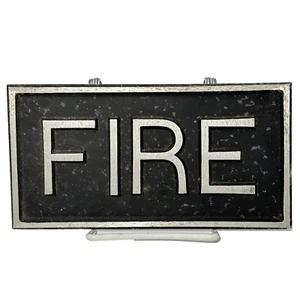 Fire Advertising Sign Silver Safety Industrial Shop Building Sign - Bild 1 von 4