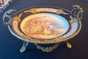 Sevres 19th century Chateau des Tuileries Ormolu Mounted Tazza - Picture 1 of 6