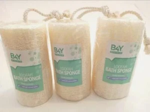 3x Natural Loofah Luffa Exfoliating Bath Body Shower Sponge Scrubber Rope B4Y - Picture 1 of 3