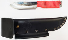 Svord EDC-UT3 Fixed Blade Knife, Leather Sheath, 4.5" CS Blade, Orange Paracord