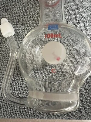 Schlenk Flask 100 mL with Side Arm Course Frit GL25 - Image 1 of 2