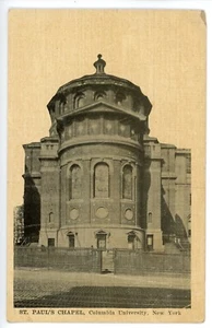 Antigua postal Capilla de Pablo Universidad de Columbia dividida publicada 1919 - Imagen 1 de 2
