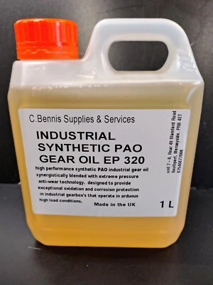 AZTEC OILS ISO 320 EP high performance fully synthetic PAO industrial gear oil 1 Ltr