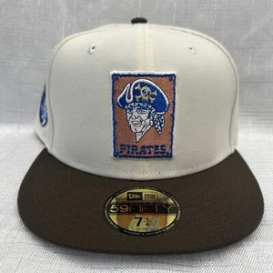 New Era Pittsburgh Pirates 59FIFTY Fitted Chrome Walnut Side Patch Size 7 1/4 - Picture 1 of 6