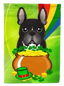 Caroline's Treasures BB1971GF French Bulldog St. Patrick's Day Garden Flag Ma... - Picture 1 of 8