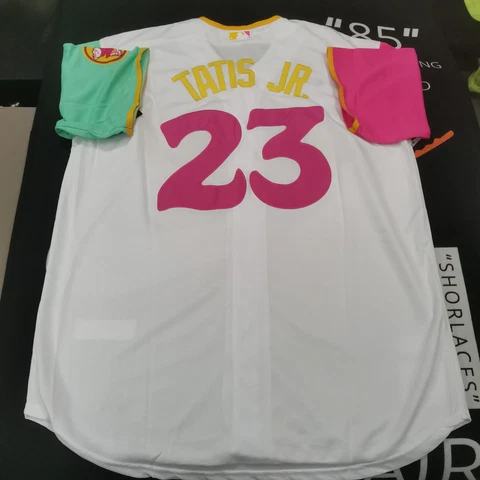 Fernando Tatis Jr. #23 San Diego Padres City Connect White Cool Base Jersey Cover