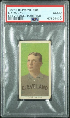 1909-11 T206 Piedmont 350 Cy Young Cleveland, retrato PSA 2 Foto 1 de 2