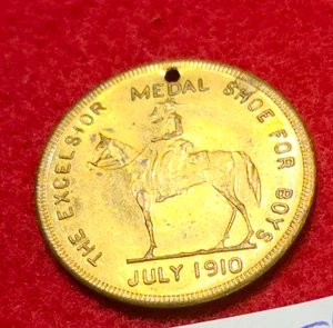 (Pgasteelers1 )Portsmouth, Ohio 1910 Excelsior Shoe. Swastika /Boy Scout Medal🌠 - Picture 1 of 2