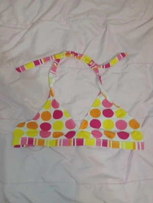 Xhilaration Girls Bikini Set Top Bottom Pink Polka Dots Size XL 14-16 - Image 1 of 4