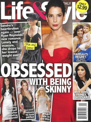 Life And Style Magazine Sandra Bullock Skinny Stars Kim Kardashian Mischa Barton - Image 1 of 4
