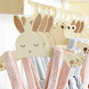 Percha de madera para bebé y niño 15 piezas. León Jirafa Conejo Figura - Imagen 1 de 12