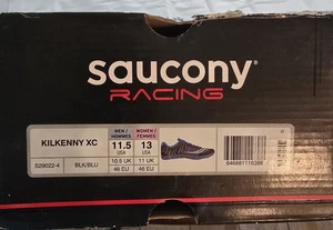 NIB Saucony Racing Kilkenny XC Men's Size 11.5 Black/Blue - Picture 1 of 6