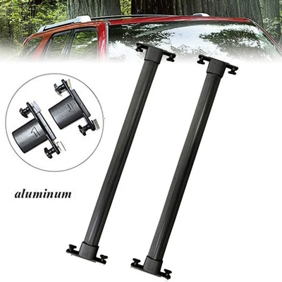 Barras transversales para techo Toyota 4Runner 2010-2022 rieles negros soportes de aluminio Foto 1 de 4