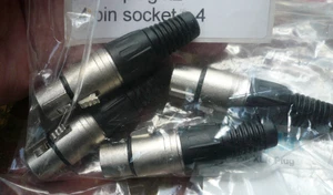 XLR Connectors lot 3 pin plug x 3 4 pin plug x 2 4 pin socket x 4 ( 7 in total) - Picture 1 of 2