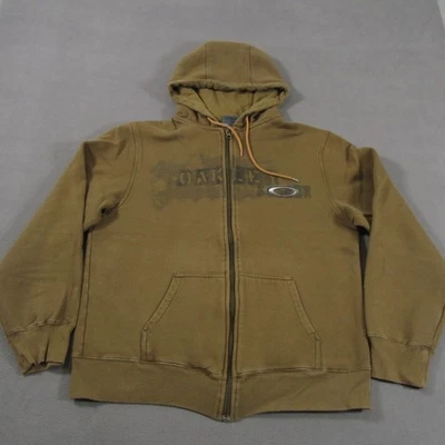 Vntg Oakley Hoodie Men Sz XL Extra Large Brown Skateboarding Y2K 2000s Thrasher - Image 1 of 4