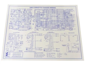 Corvette 1965 diagrama de cableado 17x22 - Imagen 1 de 1