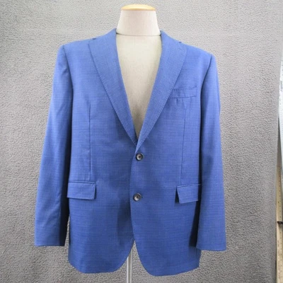 Jack Victor Blazer Mens 44R Blue Super 120s Wool Sport Coat Two Button Notch - Image 1 of 4